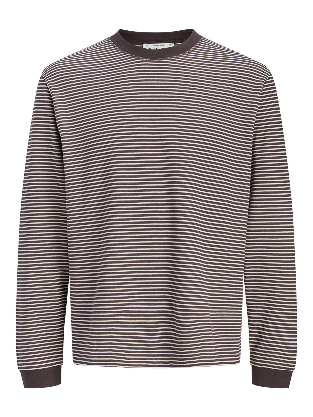 Jack &amp; Jones 12316256 Barron t-shirt l/m bruin dessin – heren