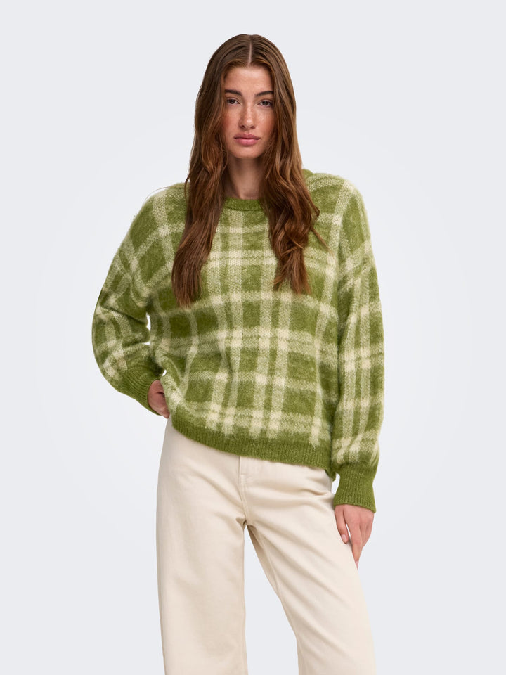 Only 15353226 Noeme trui groen dessin – dames