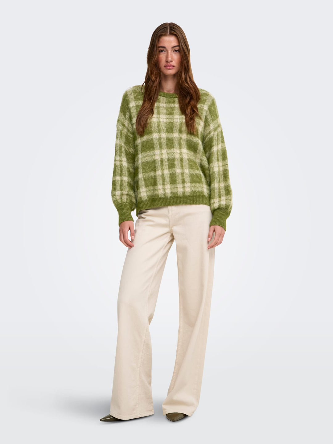 Only 15353226 Noeme trui groen dessin – dames