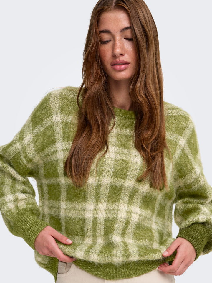 Only 15353226 Noeme trui groen dessin – dames