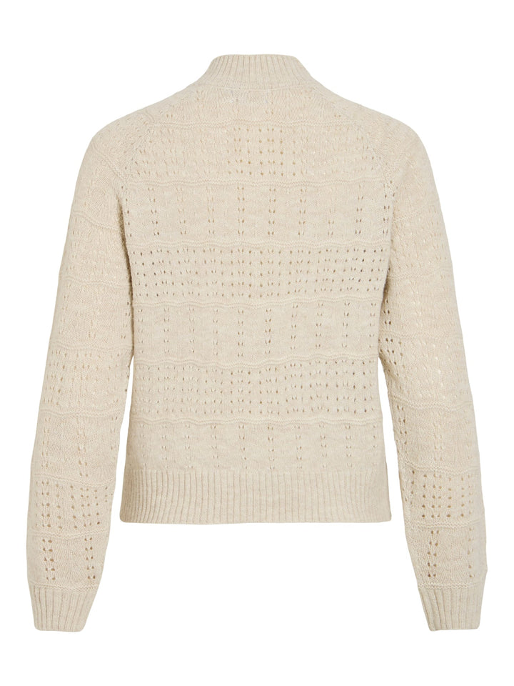 Vila 14119130 Sapna gebreid vest beige