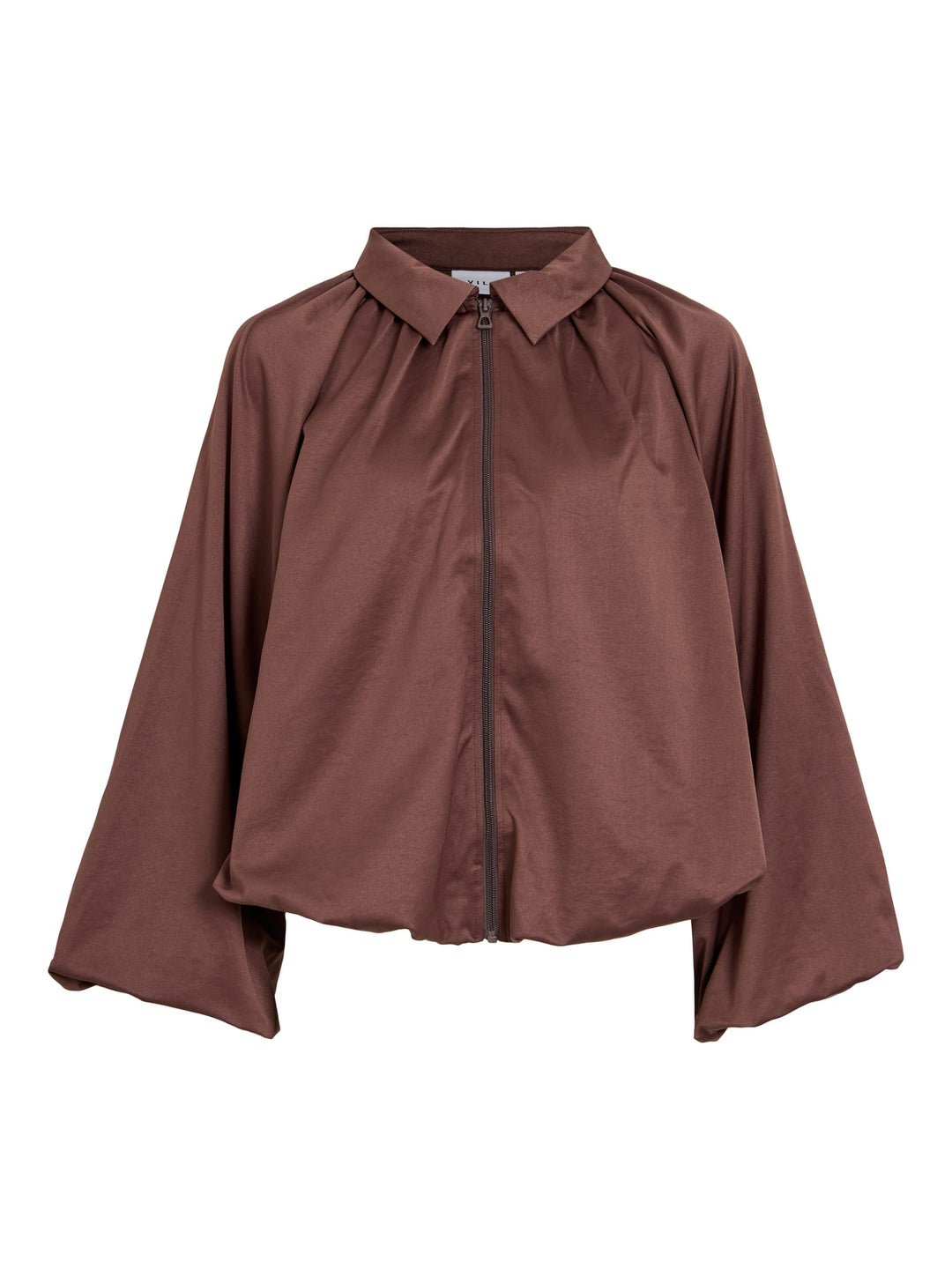 Vila 14119302 porty vest sweat dames bruin