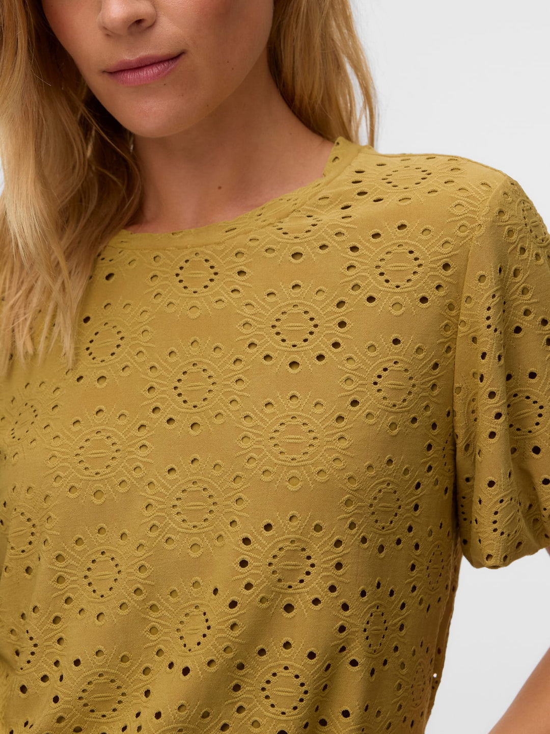 VERO MODA VMTASSA LIV BALLOON SLEEVE TOP – dames - Kaki