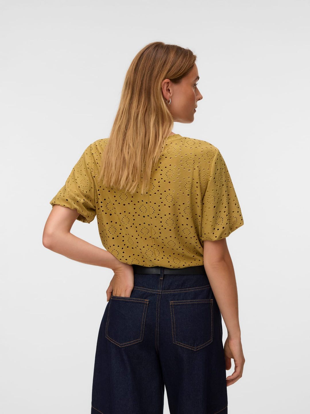 VERO MODA VMTASSA LIV BALLOON SLEEVE TOP – dames - Kaki