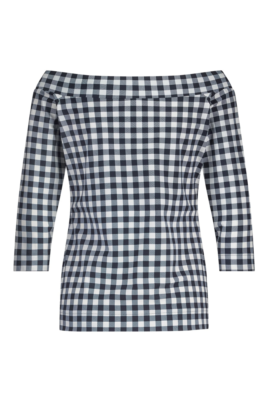 Studio Anneloes Dolly check top blauw dessin – dames t-shirt