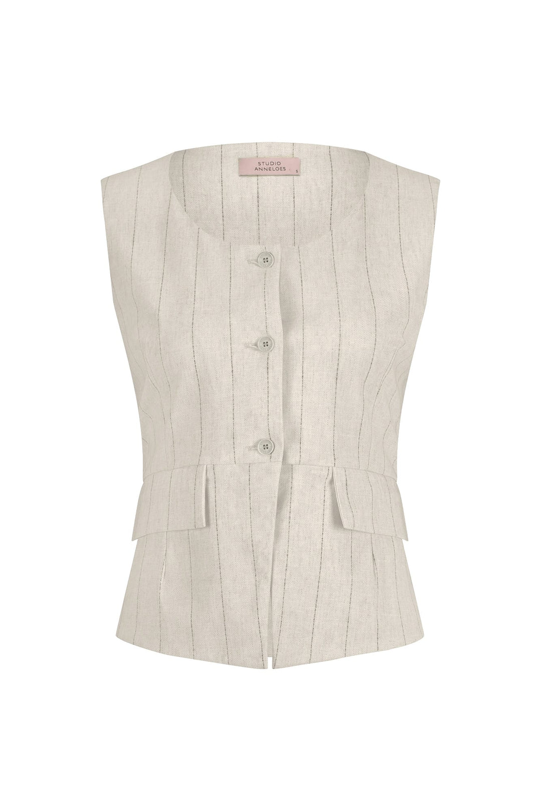 Studio Anneloes 12684 Rebekka gilet dames – zand dessin