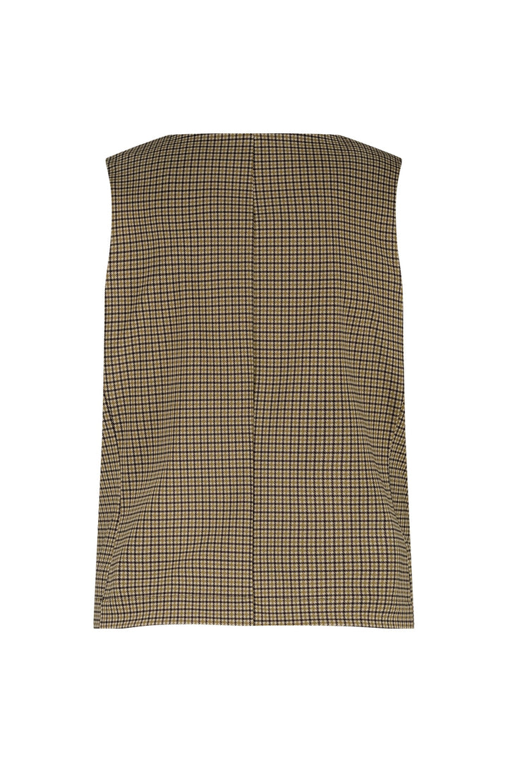 Studio Anneloes 13090 vest gebreid dames bruin dessin