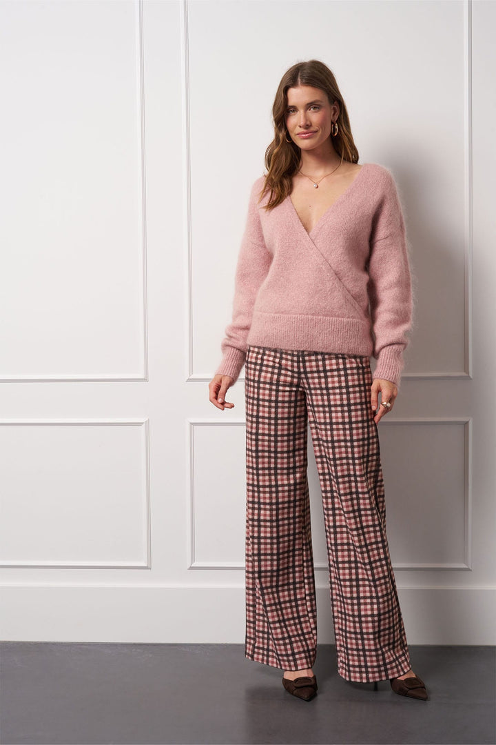 Studio Anneloes Lexie lange broek dames – roze dessin