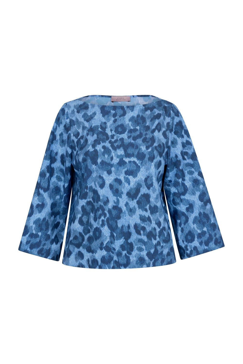Studio Anneloes Ilja leopard top – dames - Blauw Dessin
