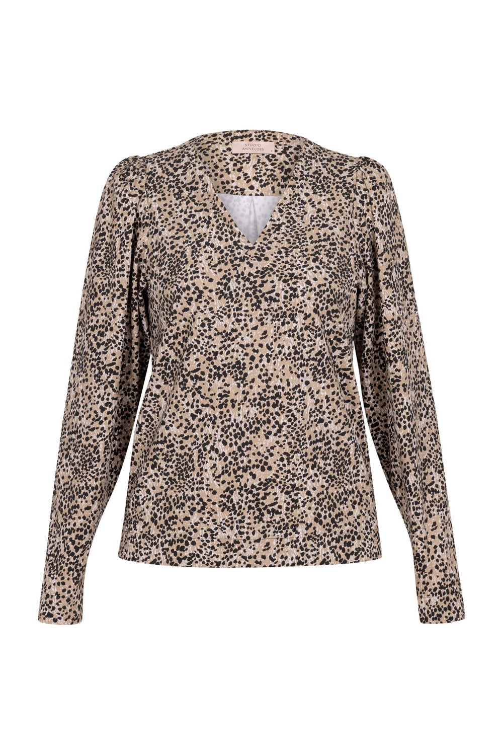 Studio Anneloes Valdis animal top – dames top bruin dessin