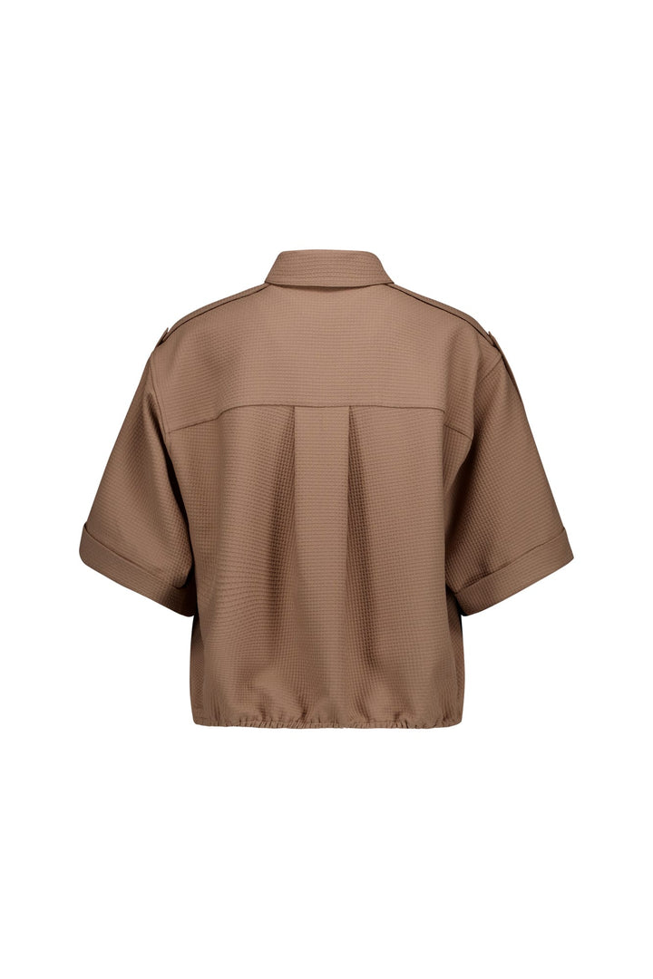 Studio Anneloes Nellie waffle blouse taupe – dames