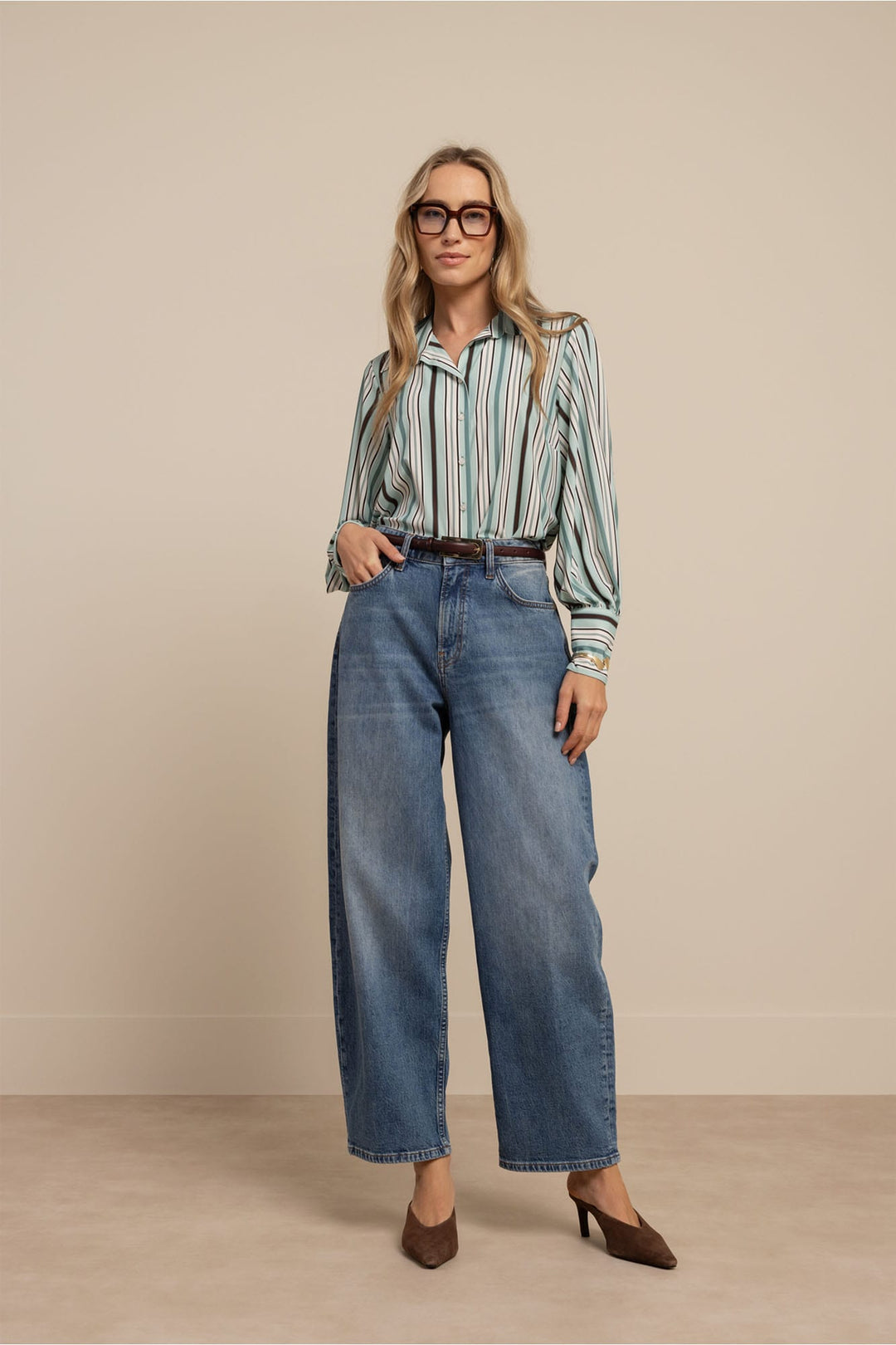 Studio Anneloes Babet jeans low croth-baggy fit – dames - Blue Denim