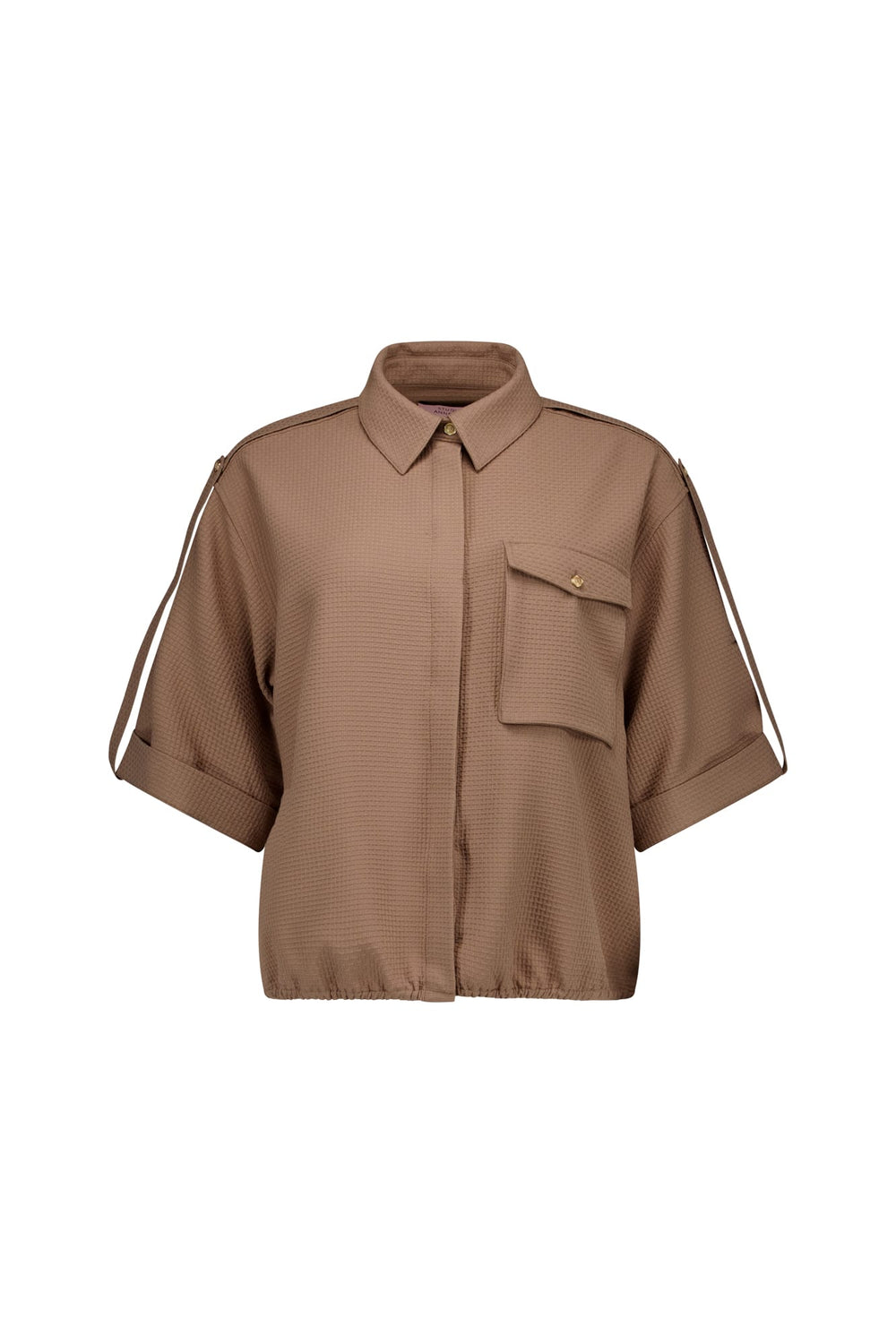 Studio Anneloes Nellie waffle blouse taupe – dames