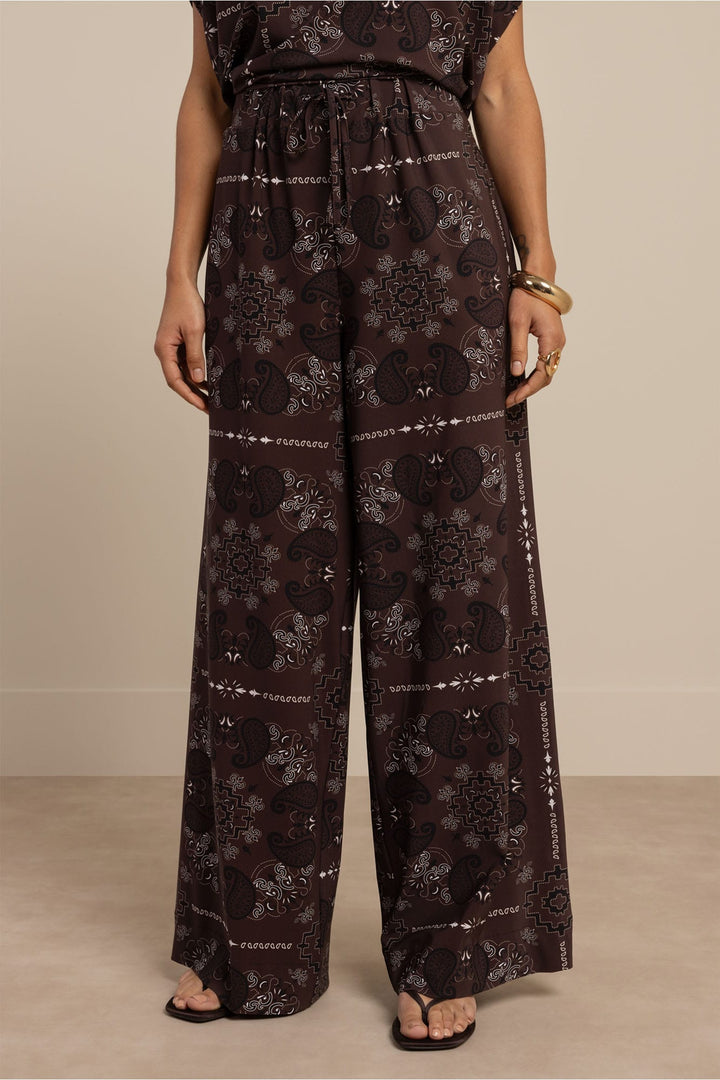 Studio Anneloes Grace paisley trousers bruin dessin – dames