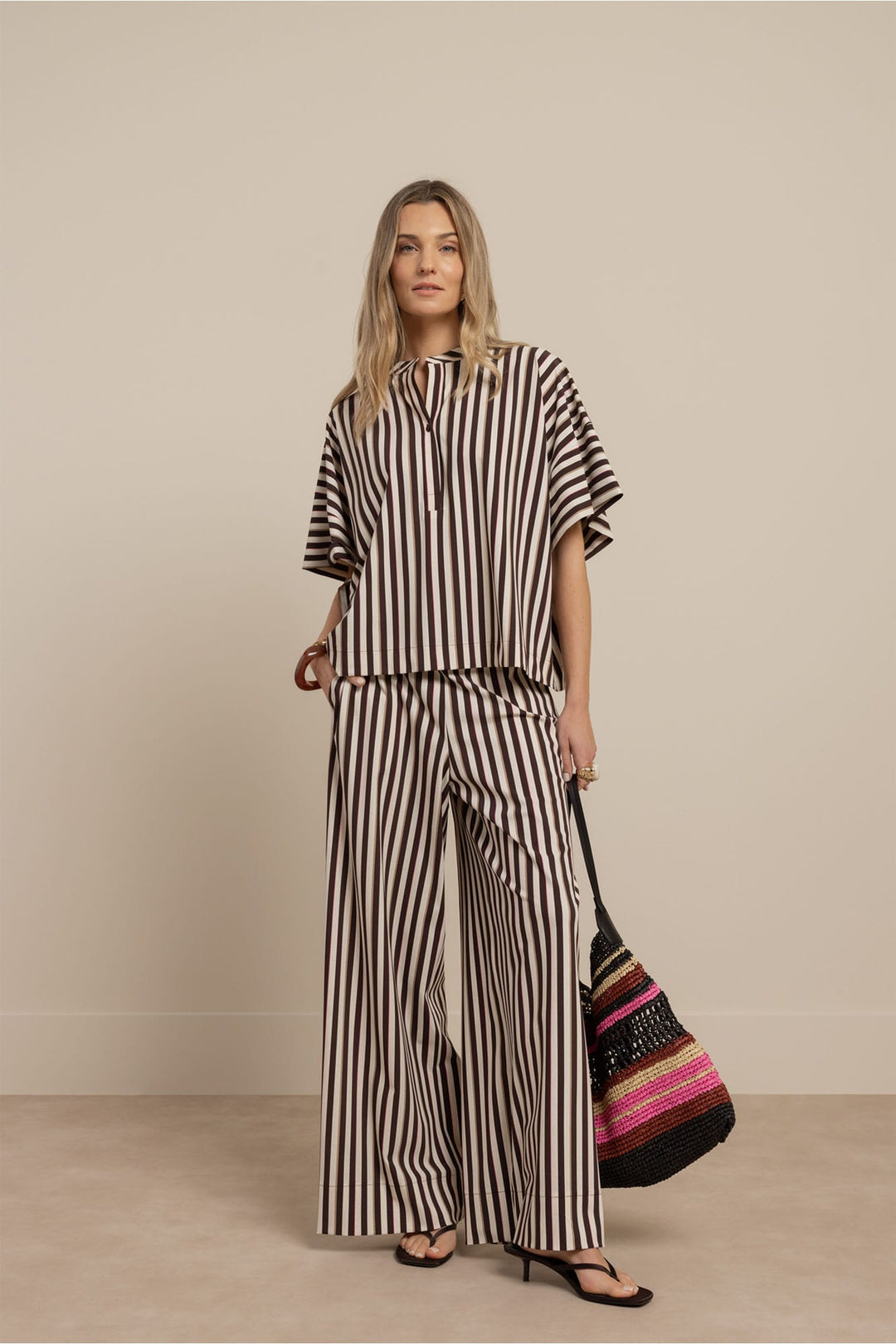 Studio Anneloes 13862 laureen top l/m dames ecru dessin