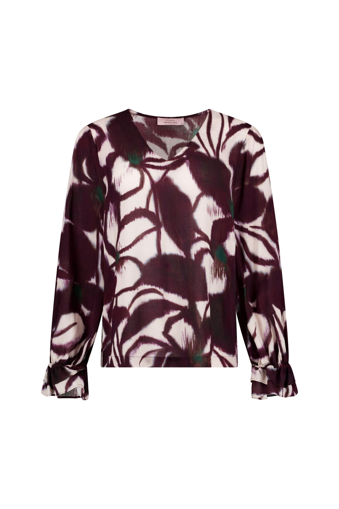 Studio Anneloes 14236 Paula top l/m dames paars dessin