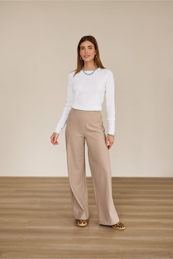 Studio Anneloes 94801 Lexie lange broek dames licht bruin