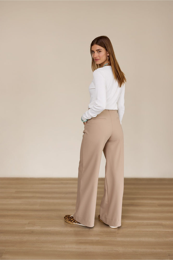 Studio Anneloes 94801 Lexie lange broek dames licht bruin