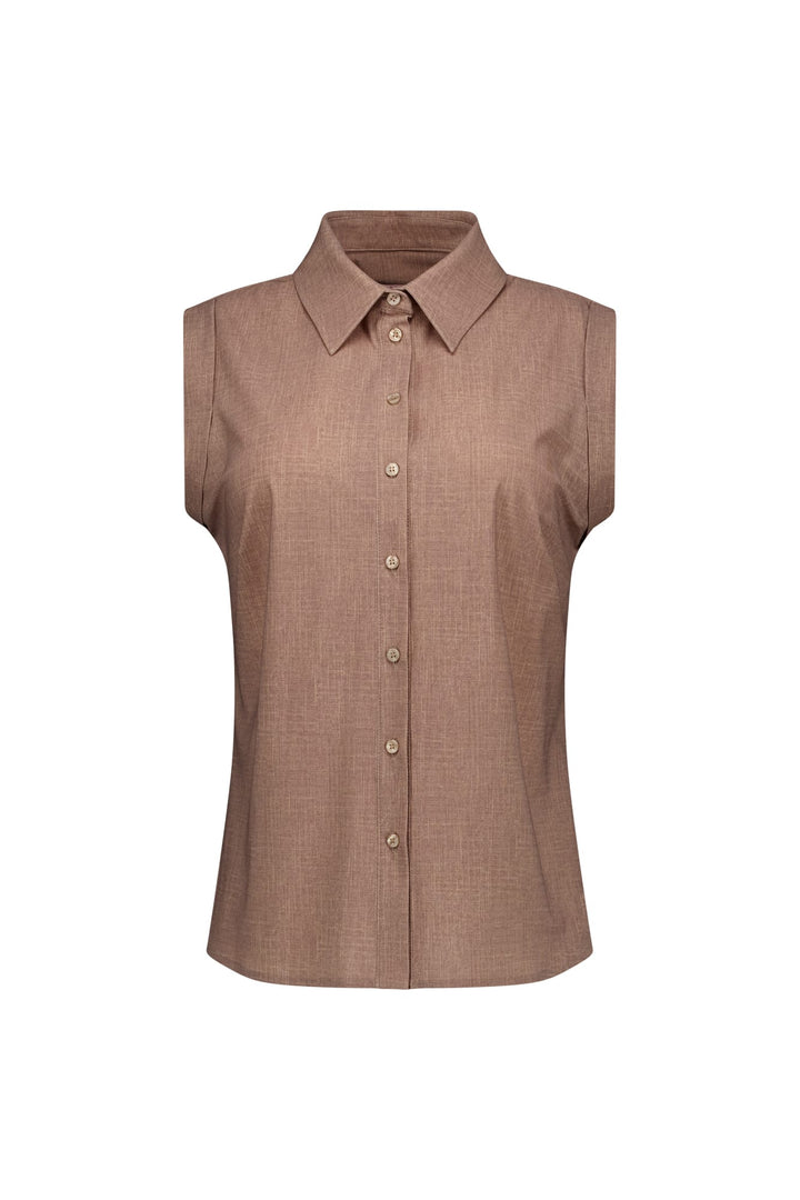 Studio Anneloes Georgie blouse l/m taupe – dames