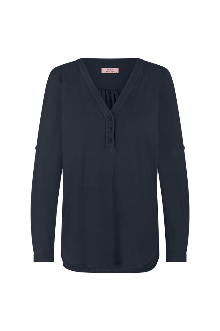 Studio Anneloes Evi blouse navy – dames