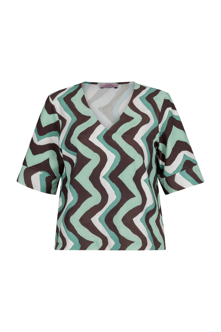 Studio Anneloes 13550 Chantou top dames - groen dessin