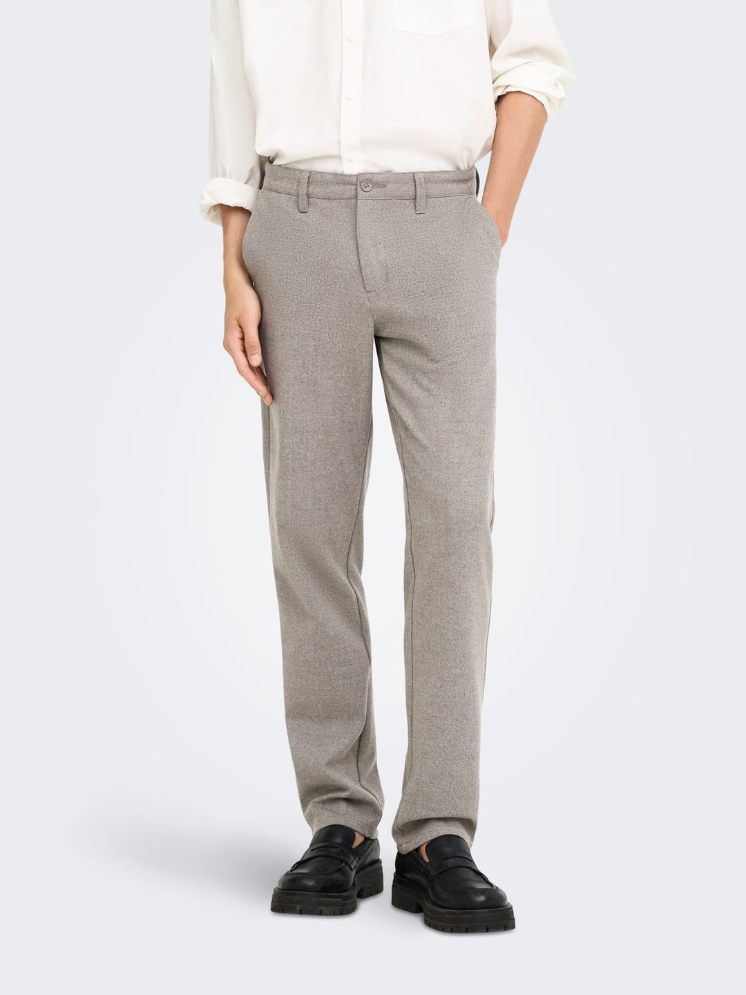 ONLY &amp; SONS 22040087 mark lange broek heren licht bruin - L34