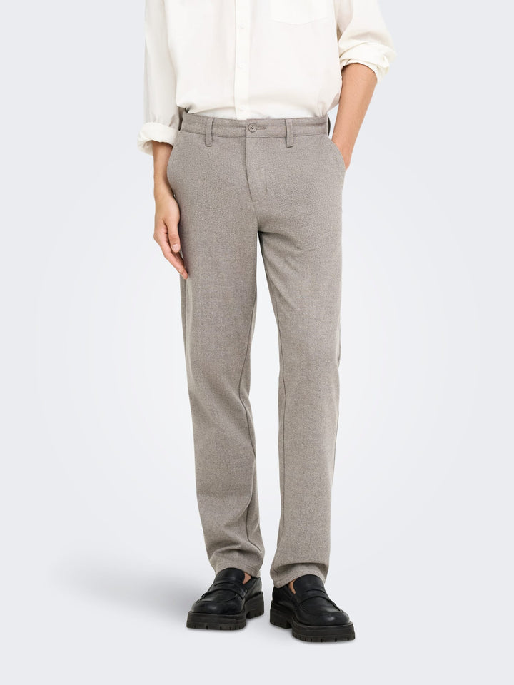 ONLY &amp; SONS 22040087 Mark lange broek heren licht bruin - L32