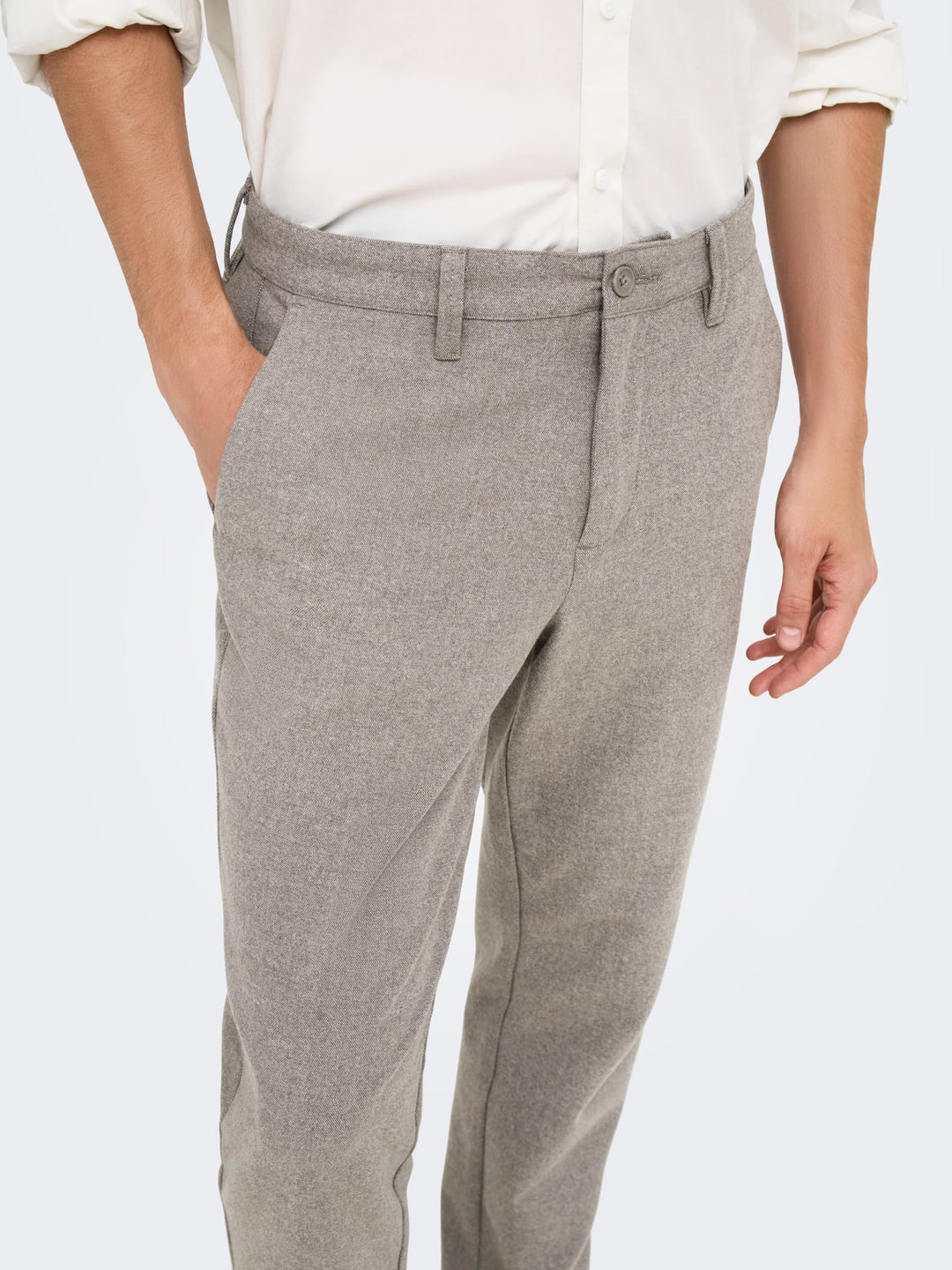 ONLY &amp; SONS 22040087 Mark lange broek heren licht bruin - L32