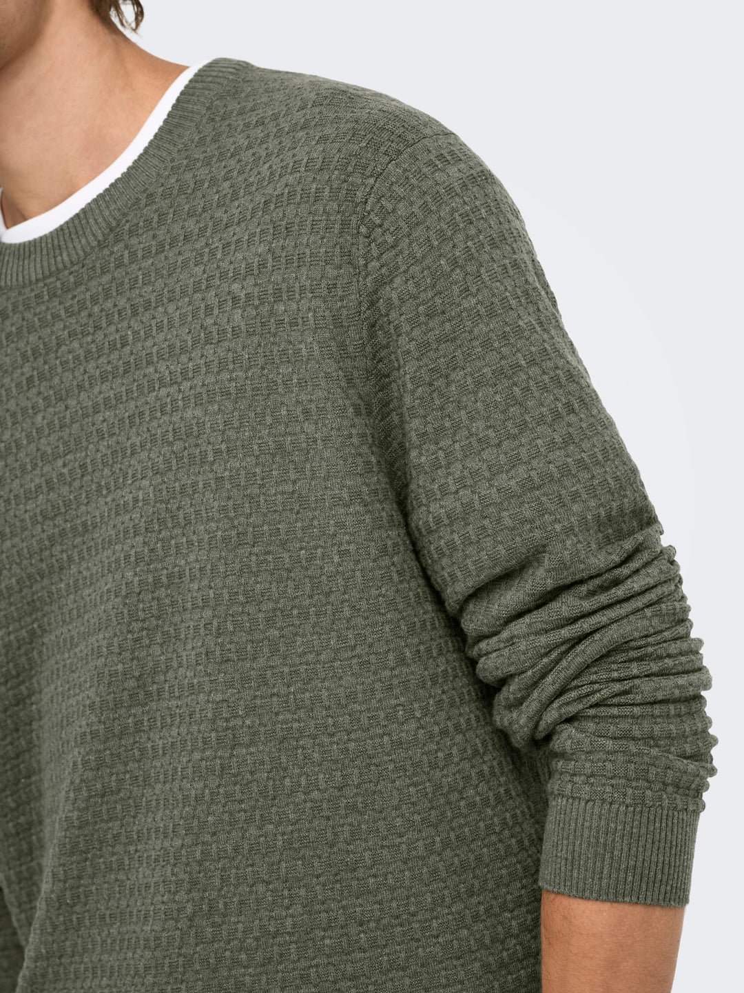 ONLY &amp; SONS 22038965 loui trui donkergroen – heren