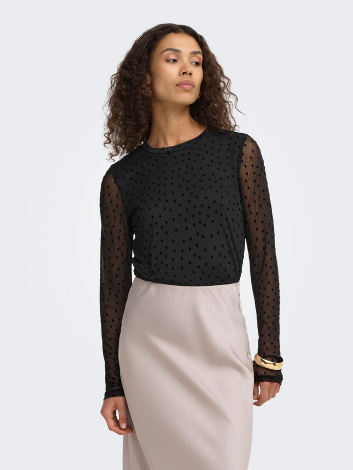 Only 15357642 nova top l/m dames zwart
