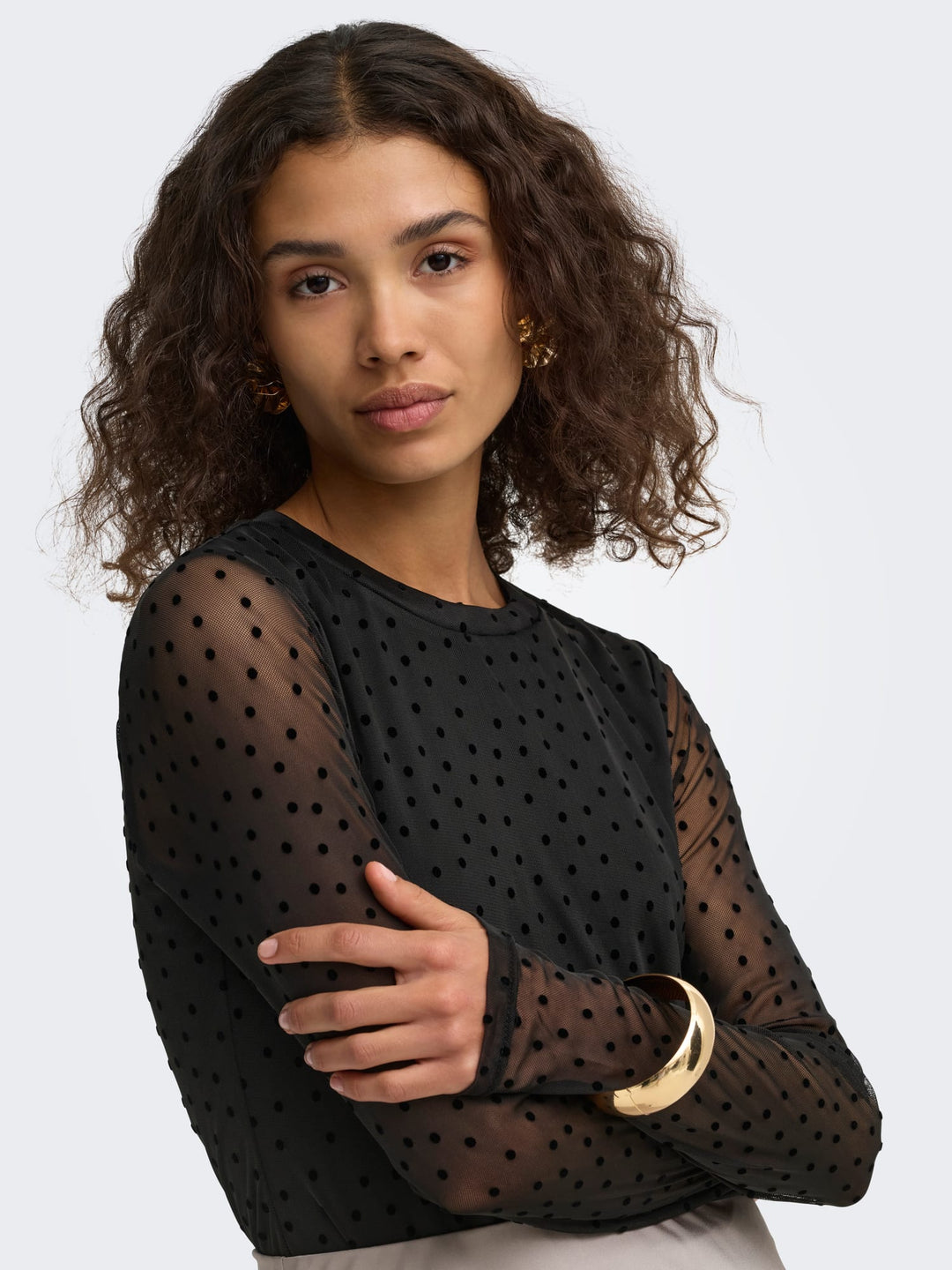 Only 15357642 nova top l/m dames zwart