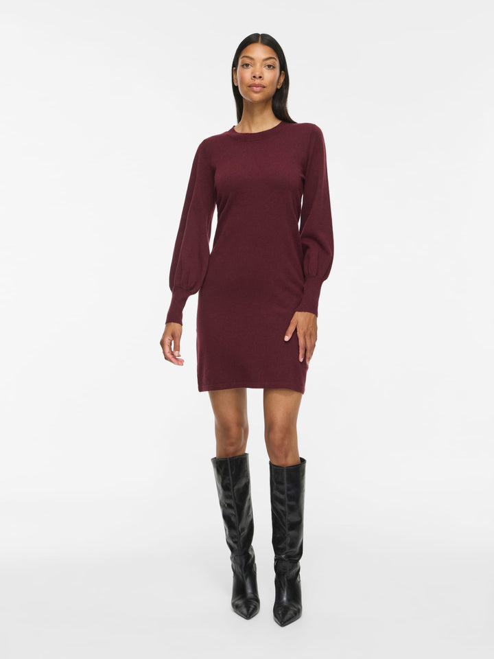 Vila 14110188 kerry jurk kort dames bordeaux