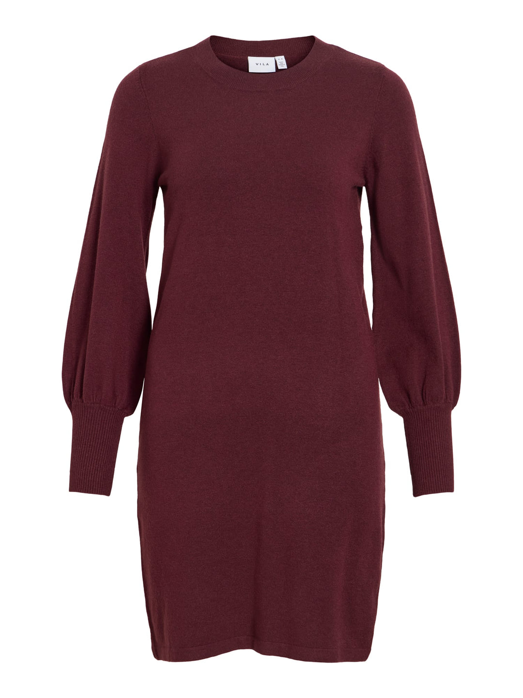 Vila 14110188 kerry jurk kort dames bordeaux