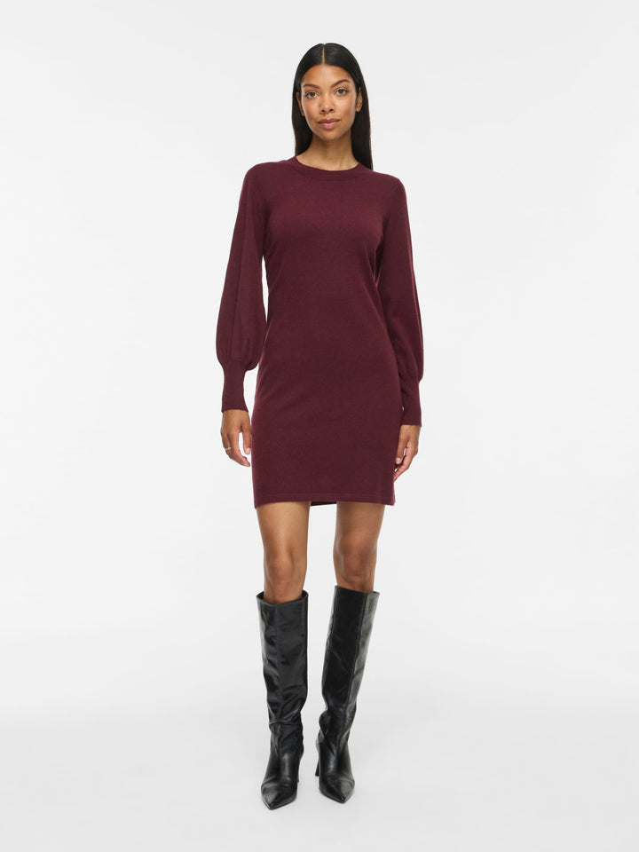 Vila 14110188 kerry jurk kort dames bordeaux