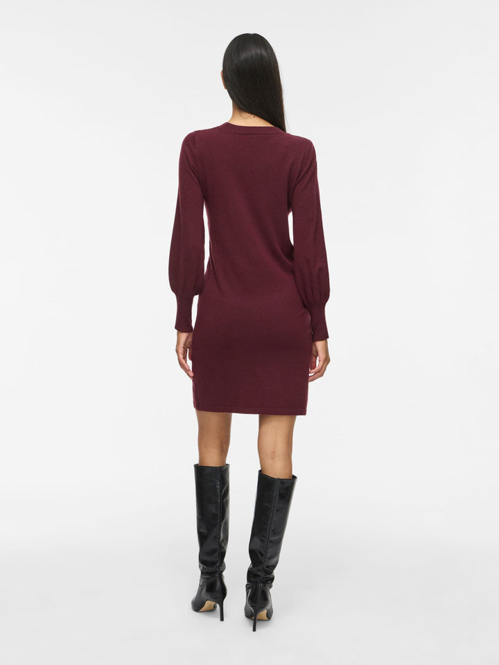 Vila 14110188 kerry jurk kort dames bordeaux