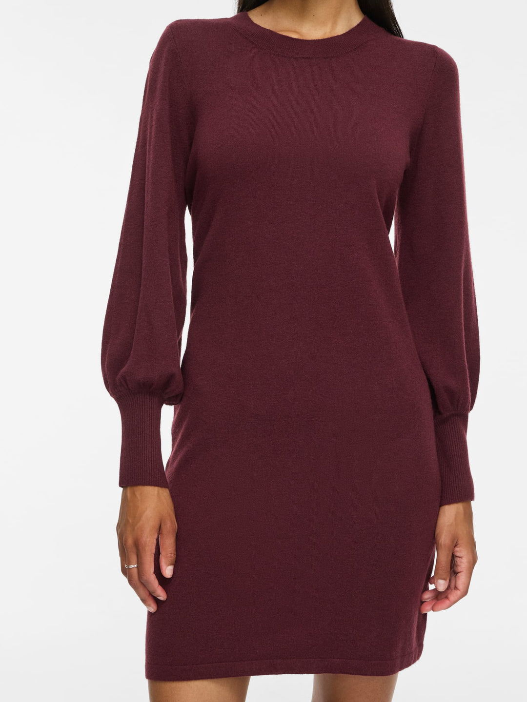 Vila 14110188 kerry jurk kort dames bordeaux