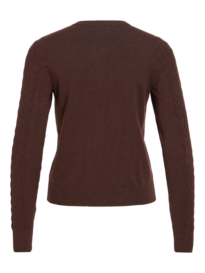Vila 14115309 Kerry vest gebreid dames – bruin