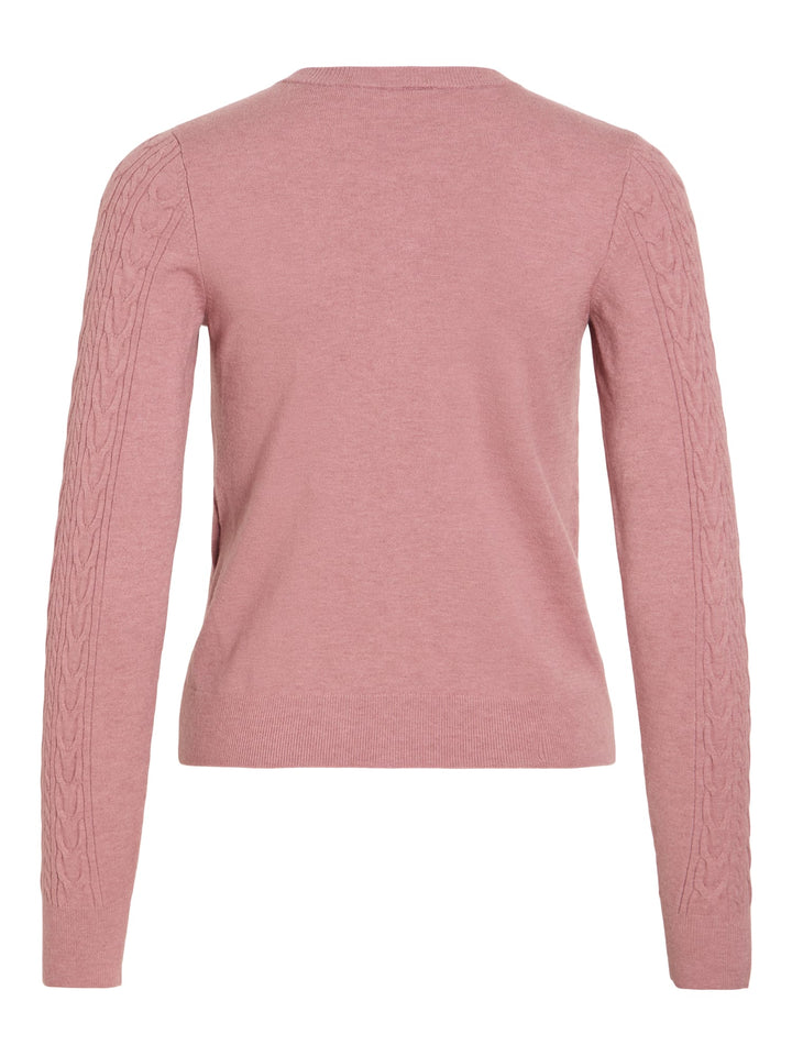 Vila 14115309 Kerry vest gebreid dames – oud roze