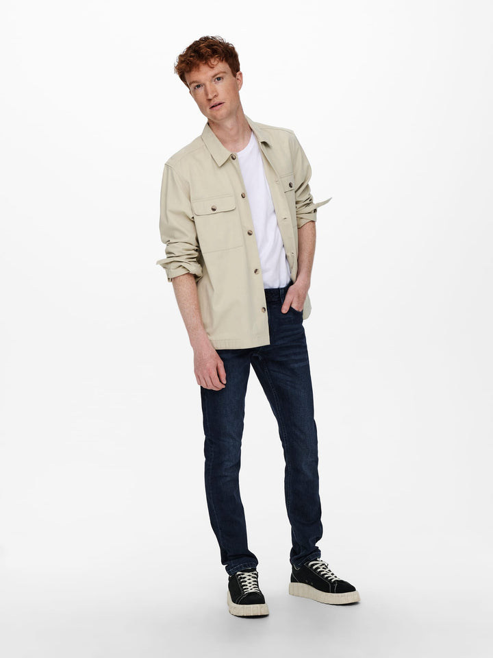 ONLY & SONS loom slim fit jeans blauw – heren - Blue Denim - L30