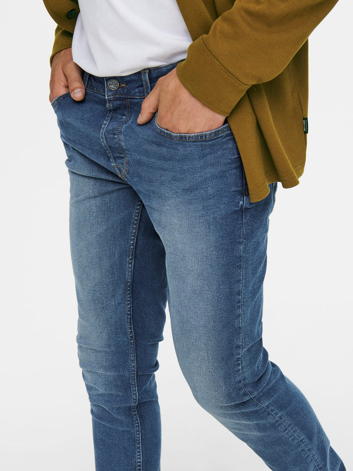 ONLY & SONS LOOM slim fit jeans blauw denim – heren - Blue Denim - L34
