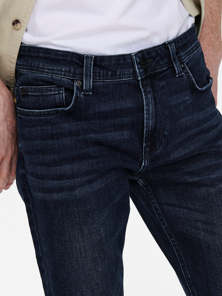 ONLY & SONS loom slim fit jeans blauw – heren - Blue Denim - L30
