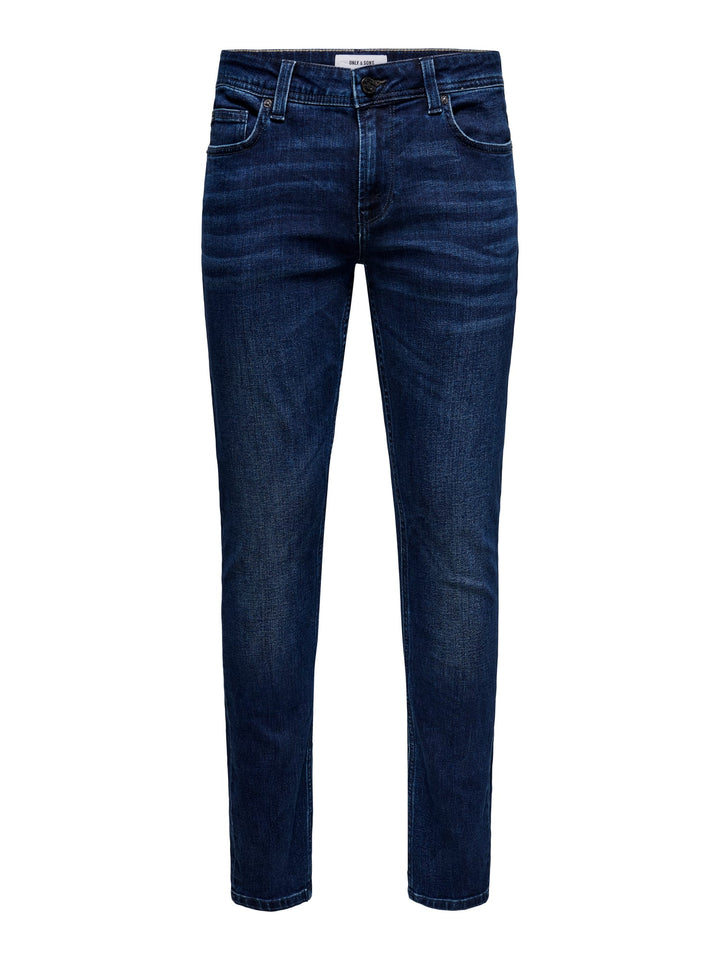 ONLY & SONS loom slim fit jeans blauw – heren - Blue Denim - L30