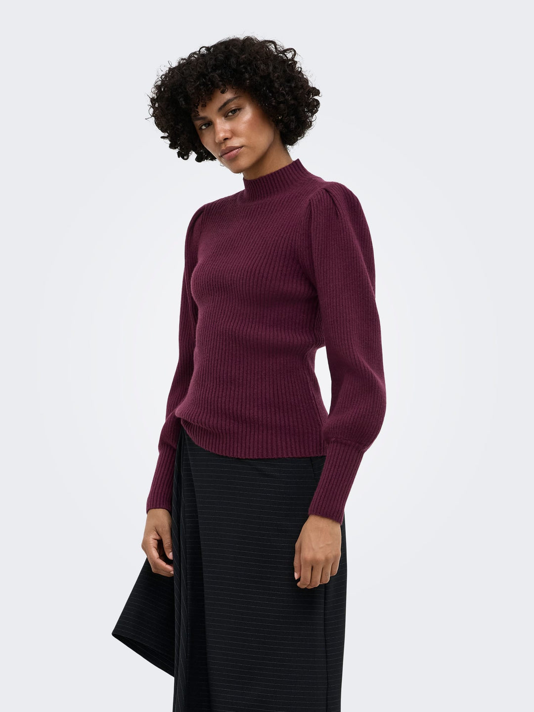 Only 15232494 Katia trui dames bordeaux