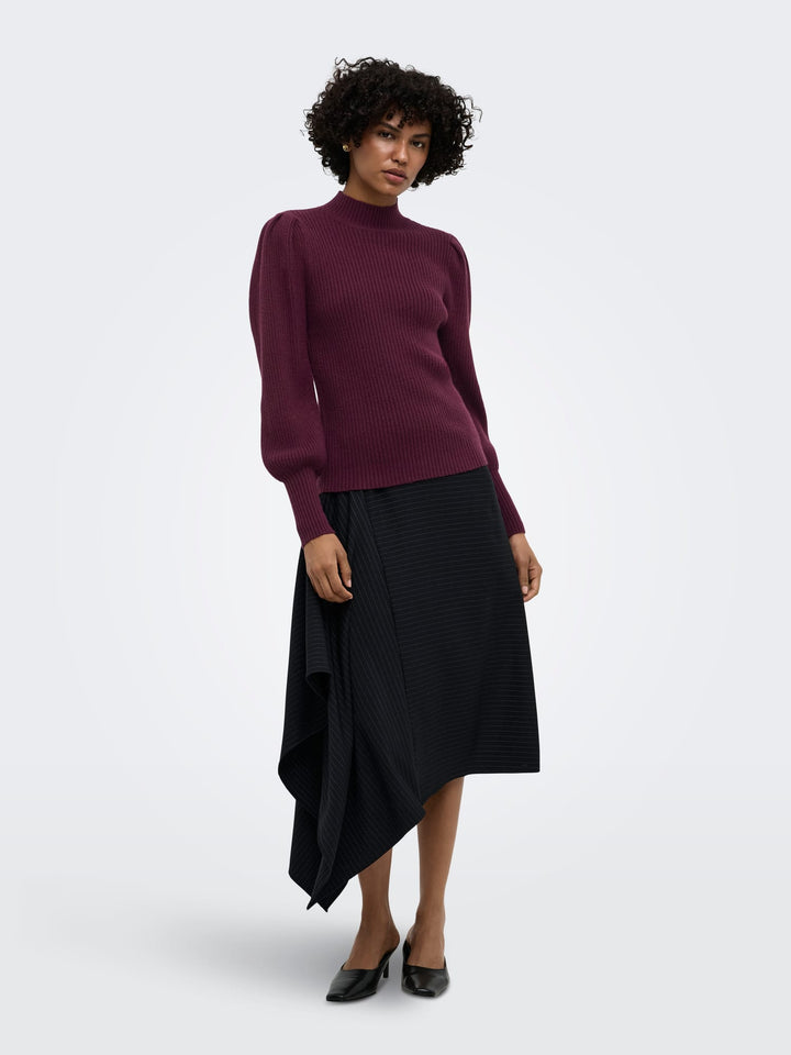 Only 15232494 Katia trui dames bordeaux