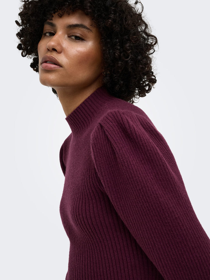 Only 15232494 Katia trui dames bordeaux