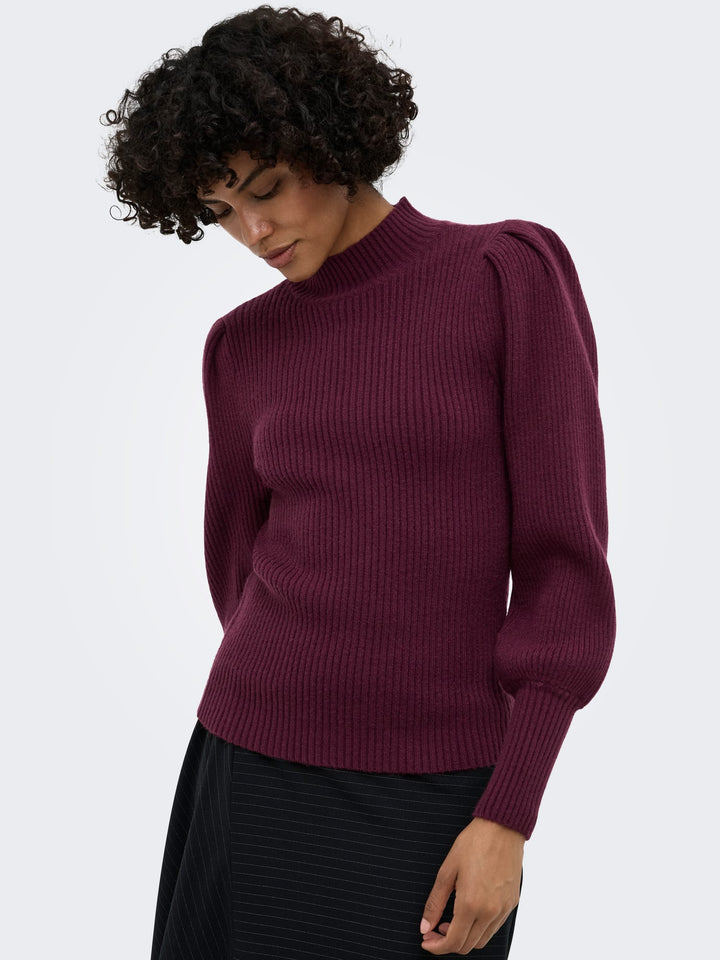 Only 15232494 Katia trui dames bordeaux