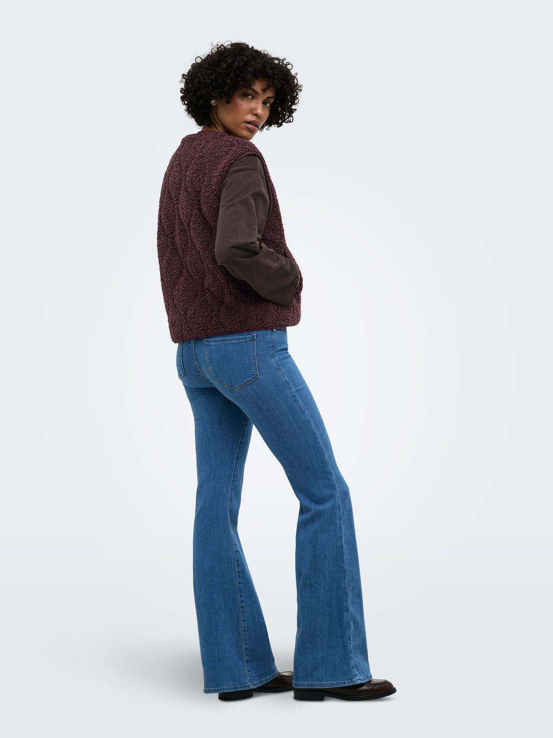 Only 15373836 Ines gilet dames bordeaux