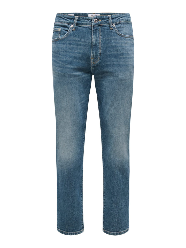 ONLY & SONS Weft jeans regular fit – heren - Blue Denim - L32