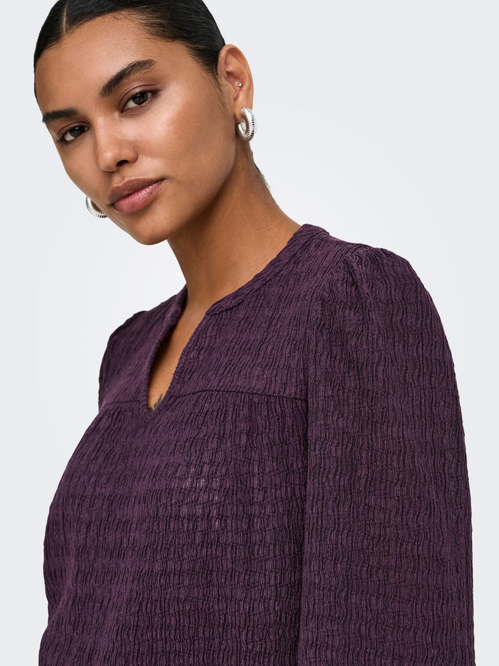 Only 15384066 lilse top l/m aubergine – dames