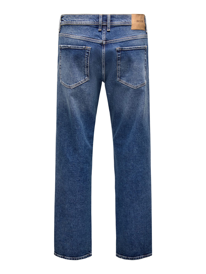 ONLY & SONS 22036639 Edge jeans regular-straight fit heren - Blue Denim - L30